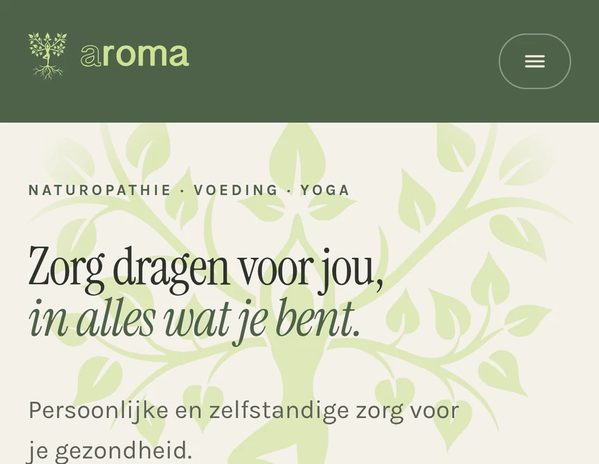 Aroma, Rebranding · identiteit en nieuwe site