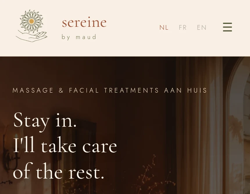 Sereine by Maud, Nieuwe zaak · identiteit, ontwerp en bouw